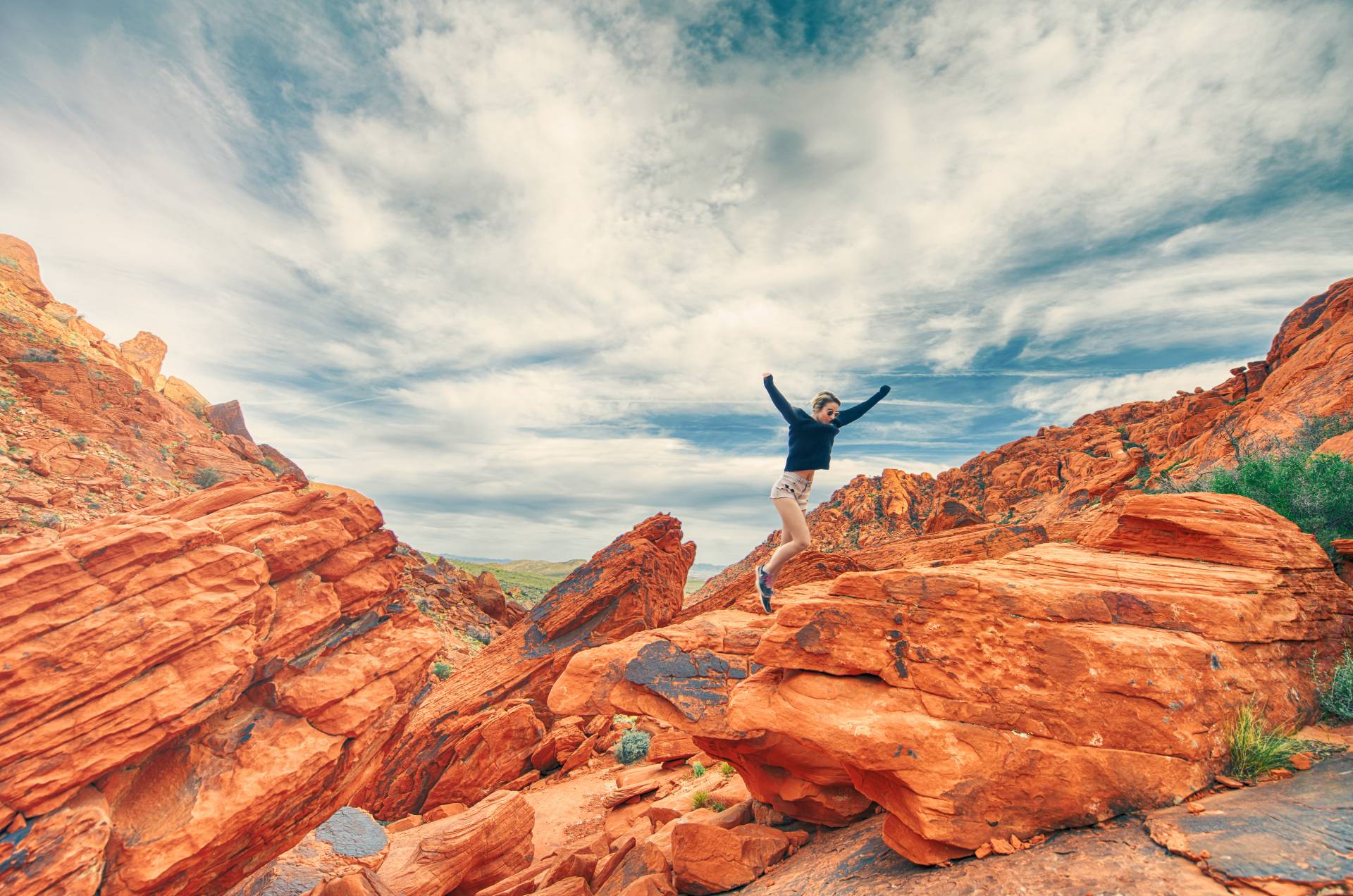 nature-person-red-woman